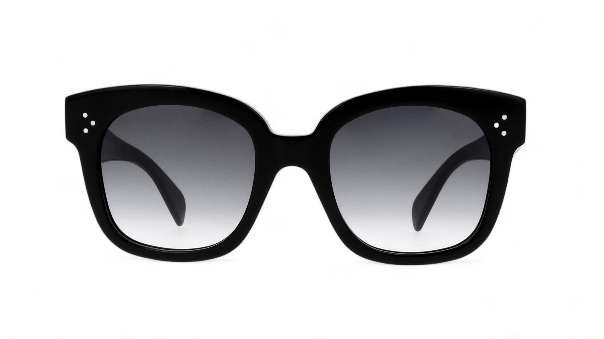 Celine New Audrey CL4002UN sunglasses – Front view of oversized black acetate designer frames with UV protection