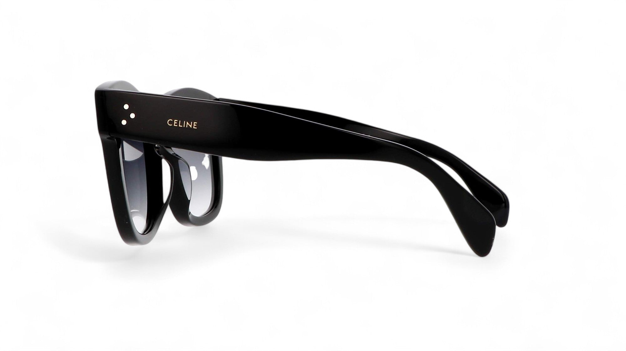 Celine Bold 3 Dots CL4002UN sunglasses – Front view of oversized black acetate designer frames with UV protection.