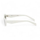 Prada SPR26Z sunglasses – Front view of chic black oval acetate frames with UV protection.

