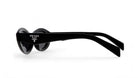 Prada SPR26Z sunglasses – Front view of chic black oval acetate frames with UV protection.