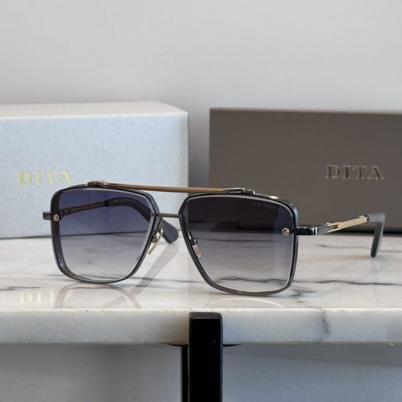 DITA Mach-Six Sunglasses – Black & Gold Titanium Frame