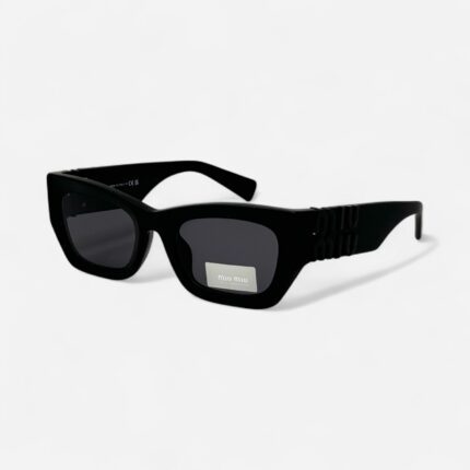Miu Miu SMU 09WS Black Mate Square Sunglasses