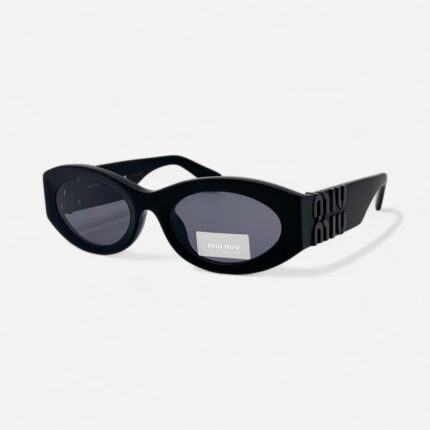 Miu Miu SMU 11WS Mate Black Oval Sunglasses