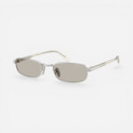 PRADA B54S SILVER SUNGLASSES LIGHT BROWN LENS